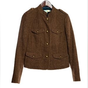 Boden Brown Wool Tweed Blazer/Jacket UK 12 US 8